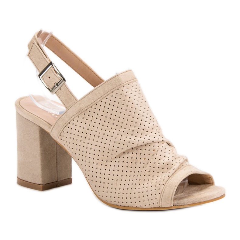 Sixth Sense Sandale ajurate pe o bară maro 1