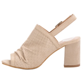 Sixth Sense Sandale ajurate pe o bară maro 2