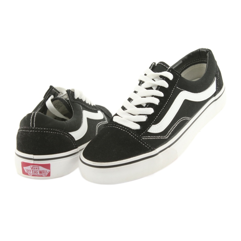 Old Skool Vans negru alb 4