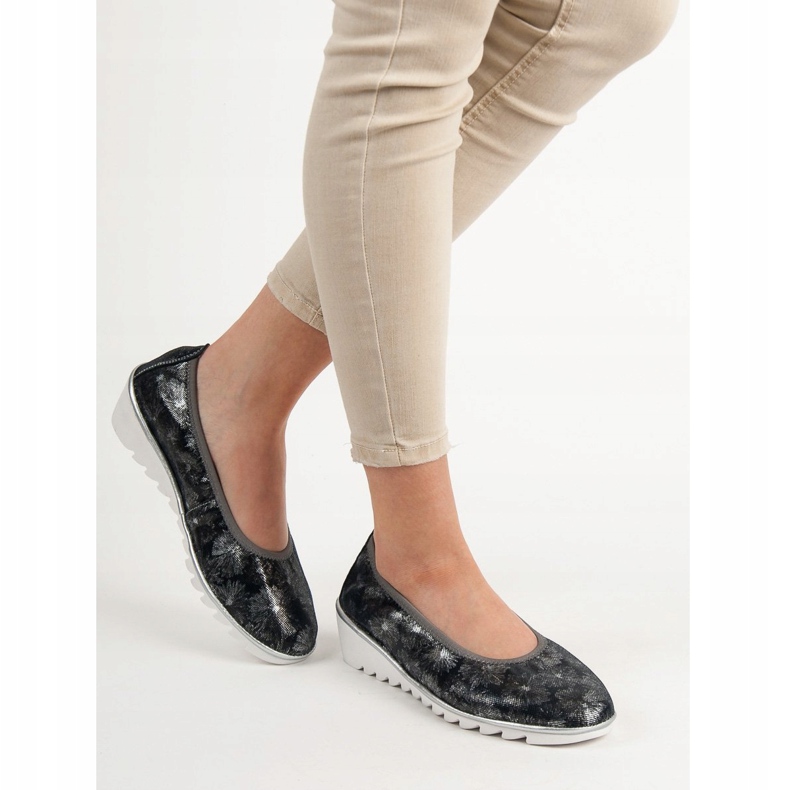 Filippo Pantofi de balet din piele bleumarin albastru 2