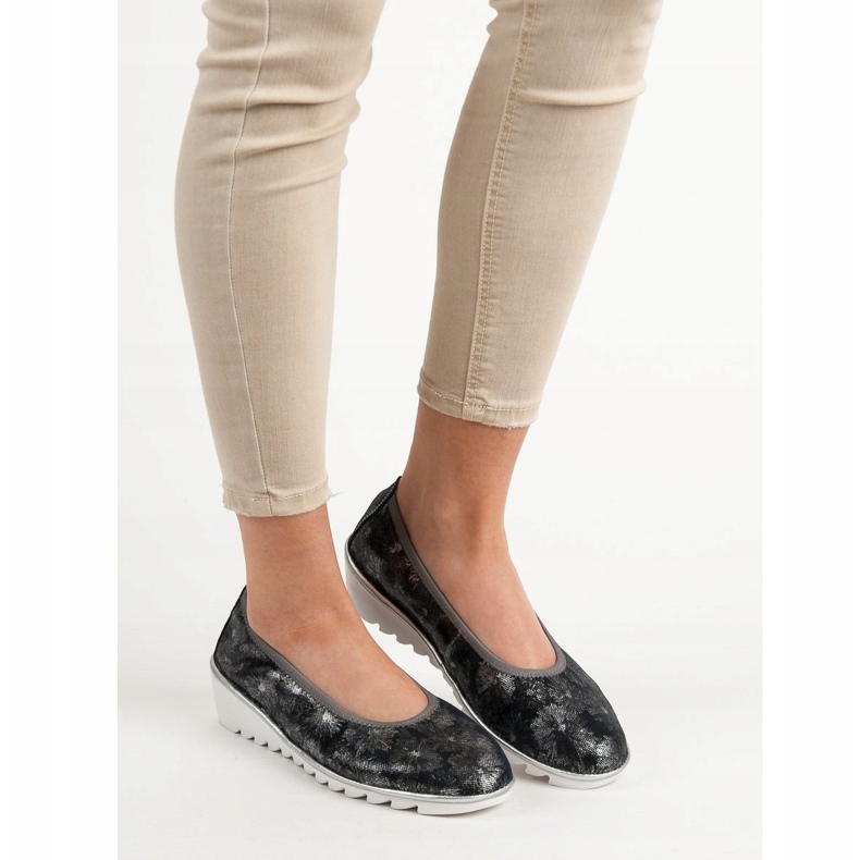 Filippo Pantofi de balet din piele bleumarin albastru 1