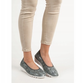 Filippo Pantofi de balet din piele gri închis 1 Filippo Pantofi de balet din piele gri închis 1