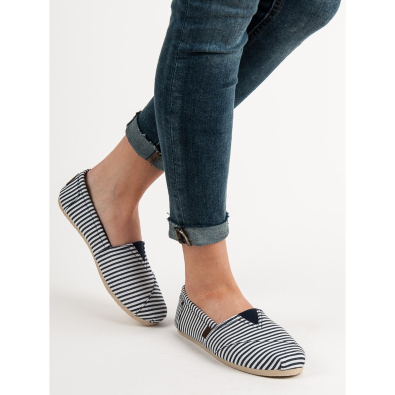 SHELOVET Adidași ușori alunecați alb albastru 2