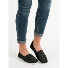 SHELOVET Adidași Glitter Slip On negru 1