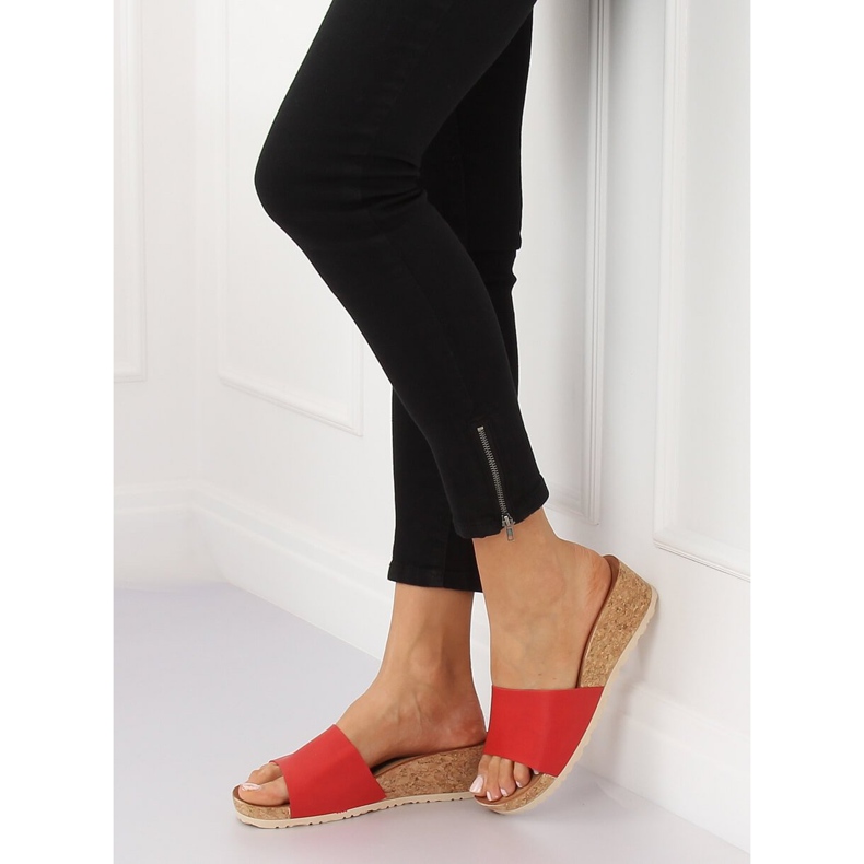 Papuci roșii din plută 3527-12 Roșu 1 Papuci roșii din plută 3527-12 Roșu 1