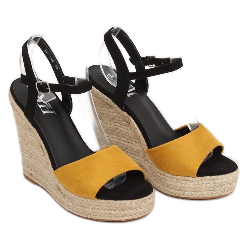 Espadrile galbene pe pene, galbene LL-190 Galbene 1