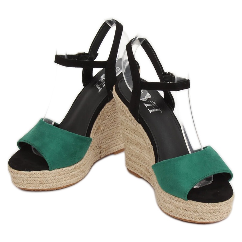 Espadrile verzi pe pene LL-190 Verde 1 Espadrile verzi pe pene LL-190 Verde 1