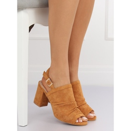 Sandale tocuri înalte camel JM5840N Camel maro 3