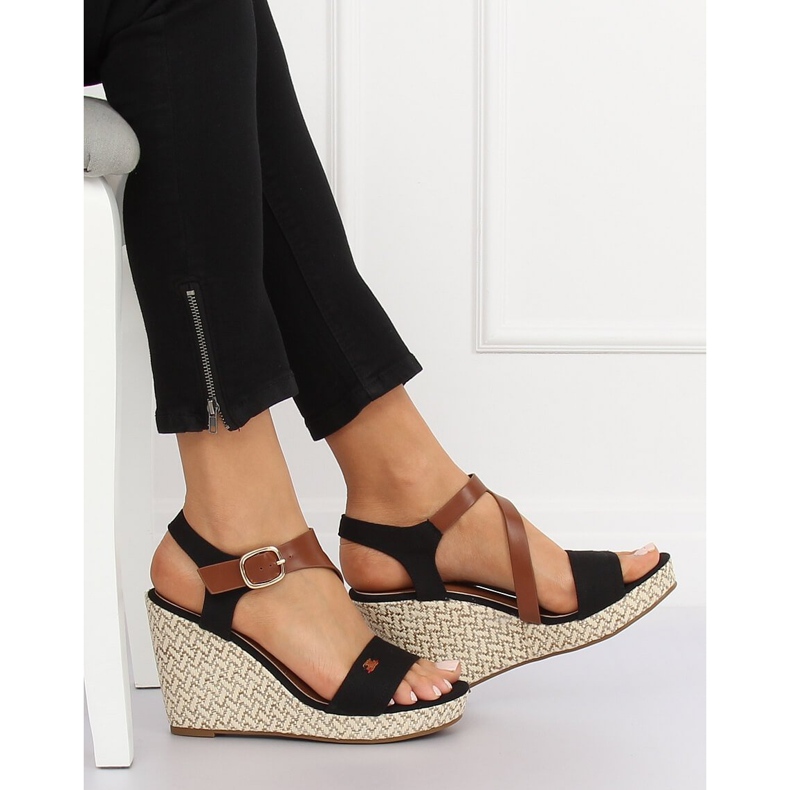 Sandale cu toc negru BL-360 negru 1