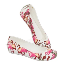 Meliski cu flamingo alb CK85 Alb violet multicolor 2
