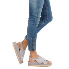 Sandale gri pentru femei G-202 Gri 1 Sandale gri pentru femei G-202 Gri 1