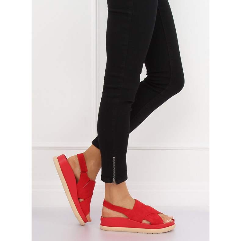 Sandale roșii pentru femei G-202 Roșu roşu 1