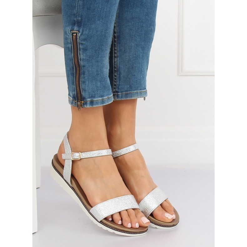 Sandale argintii pentru femei S18-33 Argintii gri 1