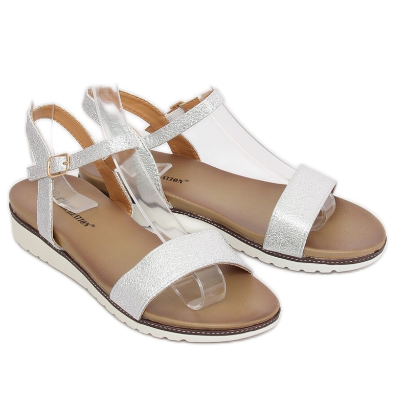 Sandale argintii pentru femei S18-33 Argintii gri 2