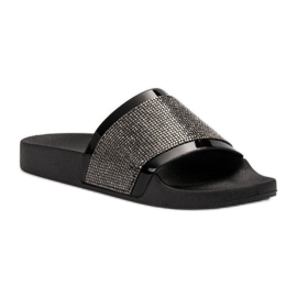 Papuci VICES cu zirconiu cubic negru 1