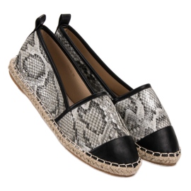 Vices Espadrile Vinceza cu șarpe negru gri multicolor 2