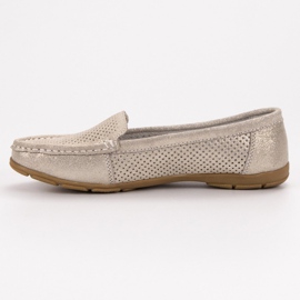 Mocasini din piele VINCEZA galben 1