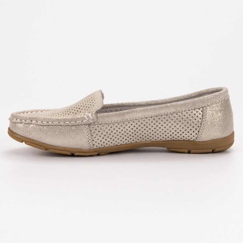 Mocasini din piele VINCEZA galben 1