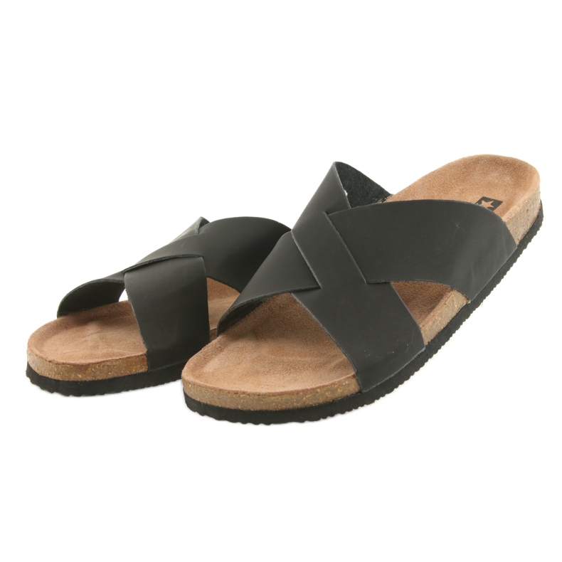 Papuci bărbați cu profil Big Star 174603 negru 3