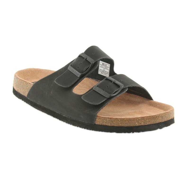 Papuci negri de la Big Star 174605, pentru bărbați negru 1