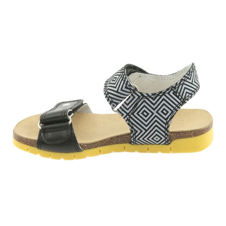 Bartek Sandale din piele pentru fete 56183 Negru cu model 2 Bartek Sandale din piele pentru fete 56183 Negru cu model 2