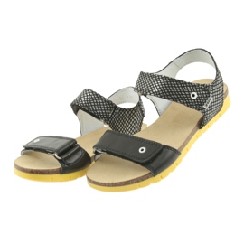Bartek Sandale din piele pentru fete 59183 Negru cu model 3