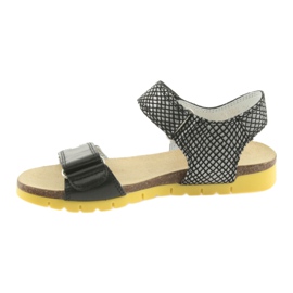 Bartek Sandale din piele pentru fete 59183 Negru cu model 2