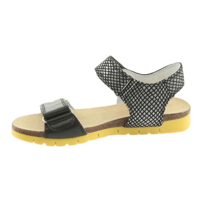 Bartek Sandale din piele pentru fete 59183 Negru cu model 2 Bartek Sandale din piele pentru fete 59183 Negru cu model 2