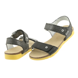 Bartek Sandale din piele pentru fete 59183 Negru cu model 4