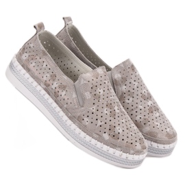 Goodin Sliponi din piele bej 2 Goodin Sliponi din piele bej 2