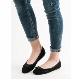 GUAPISSIMA Balerini cu sclipici negru 1