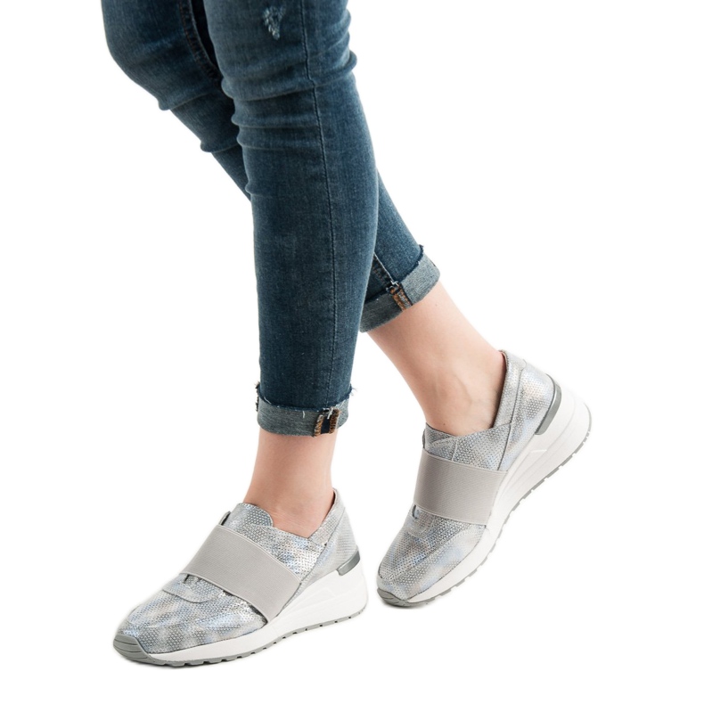 Goodin Încălțăminte din piele cu alunecare gri 2 Goodin Încălțăminte din piele cu alunecare gri 2