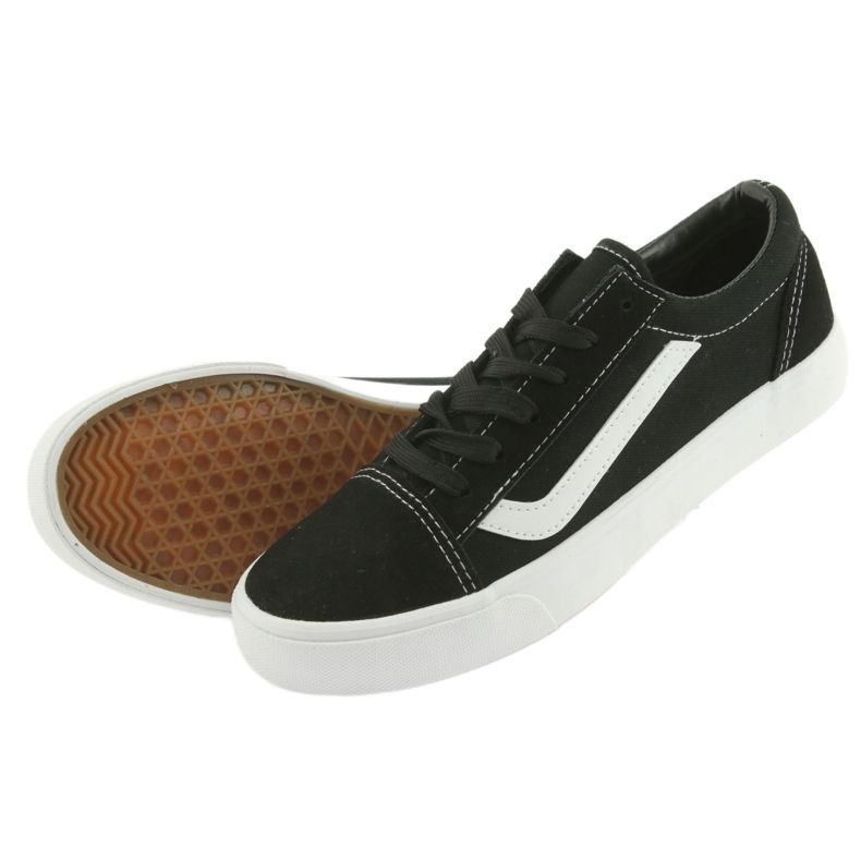 Adidași legați de atletico 18081 negru/alb 5