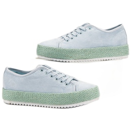 SHELOVET Adidași Espadrilles albastru 2