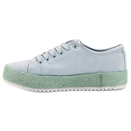 SHELOVET Adidași Espadrilles albastru 5