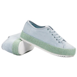 SHELOVET Adidași Espadrilles albastru 6