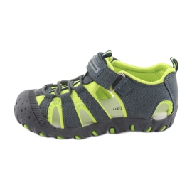 Sandale cu velcro American Club DR11 pentru băieți verde albastru marin 2