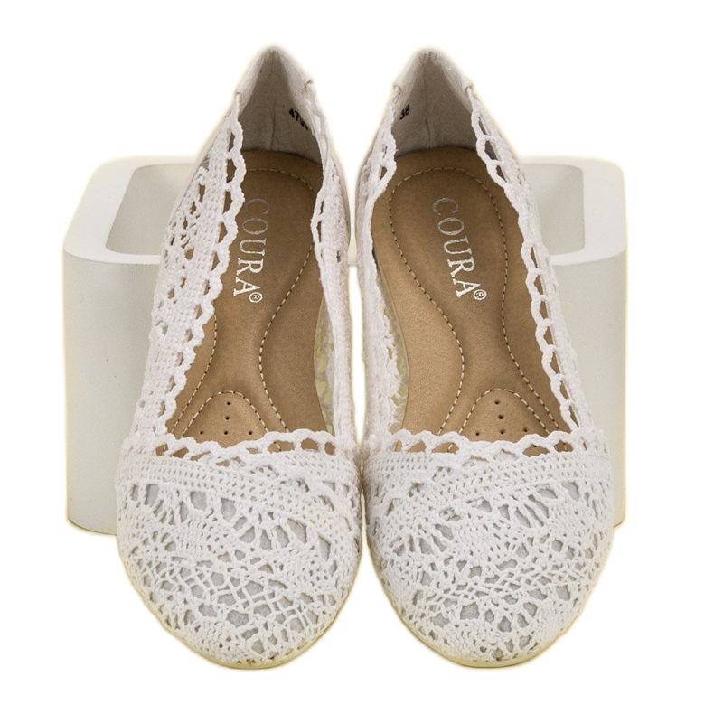Coura Balerini din dantelă albă 1