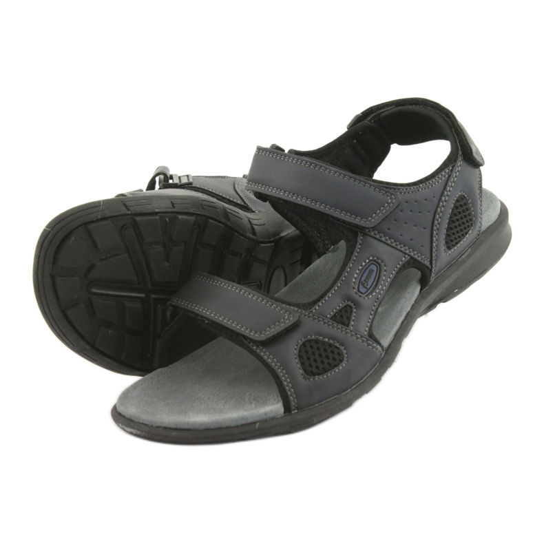 American Club Sandale sport americane HL06 negru albastru marin 4