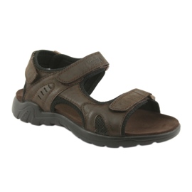 American Club Sandale sport din piele americană CY11 maro negru 1