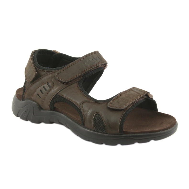 American Club Sandale sport din piele americană CY11 maro negru 1
