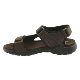 American Club Sandale sport din piele americană CY11 maro negru 2