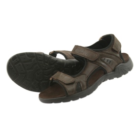 American Club Sandale sport din piele americană CY11 maro negru 4 American Club Sandale sport din piele americană CY11 maro negru 4