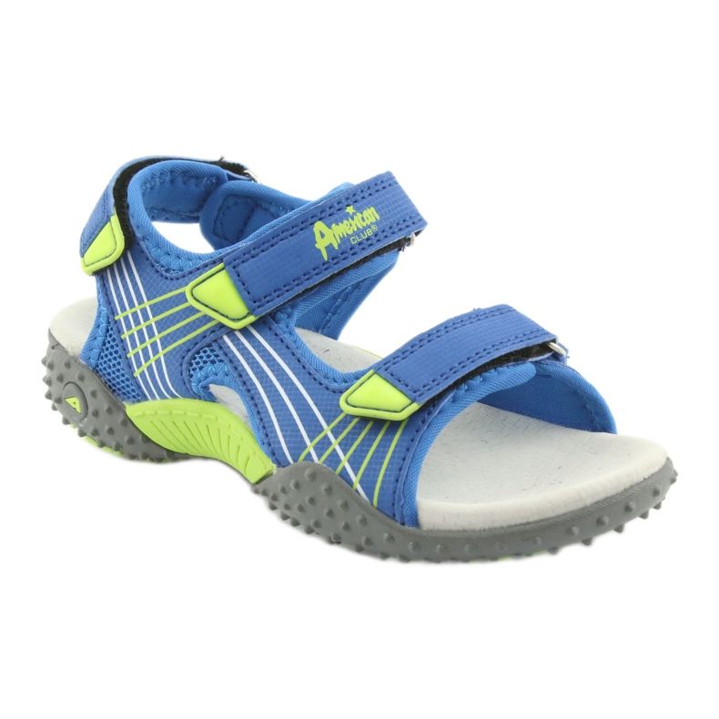 Sandale băieți American Club HL16 albastru / lime verde 1 Sandale băieți American Club HL16 albastru / lime verde 1