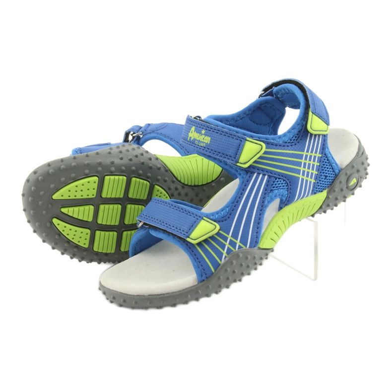 Sandale băieți American Club HL16 albastru / lime verde 4 Sandale băieți American Club HL16 albastru / lime verde 4
