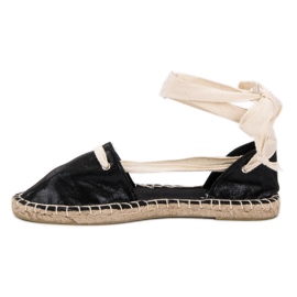 Cm Paris Espadrile înnodate negru 1