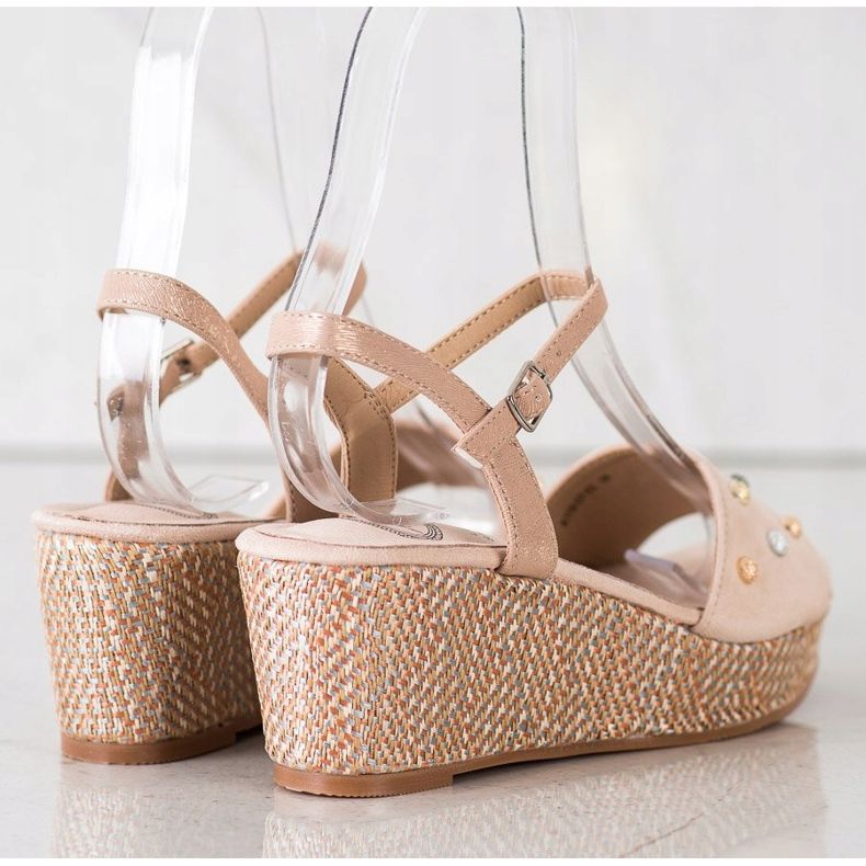 Aclys Sandale cu toc casual maro 1 Aclys Sandale cu toc casual maro 1