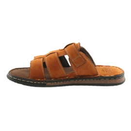 American Club American Men's Flip Flops Lightweight Podka06 Brown maro 2