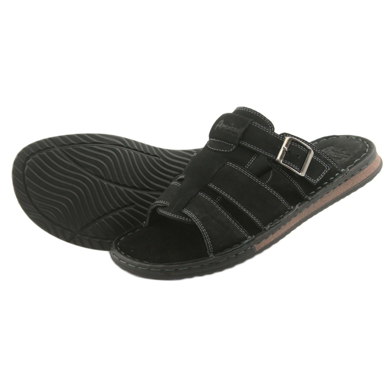 American Club American Men's Flip Flops Lightweight Podka06 Negru 4