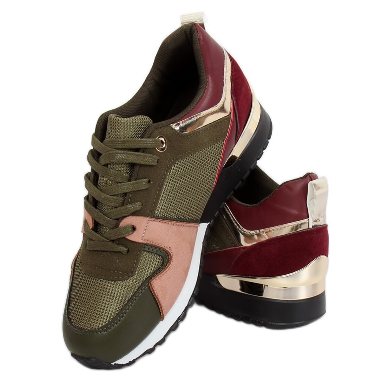 Pantofi sport verzi B-01 Green Army verde multicolor 2